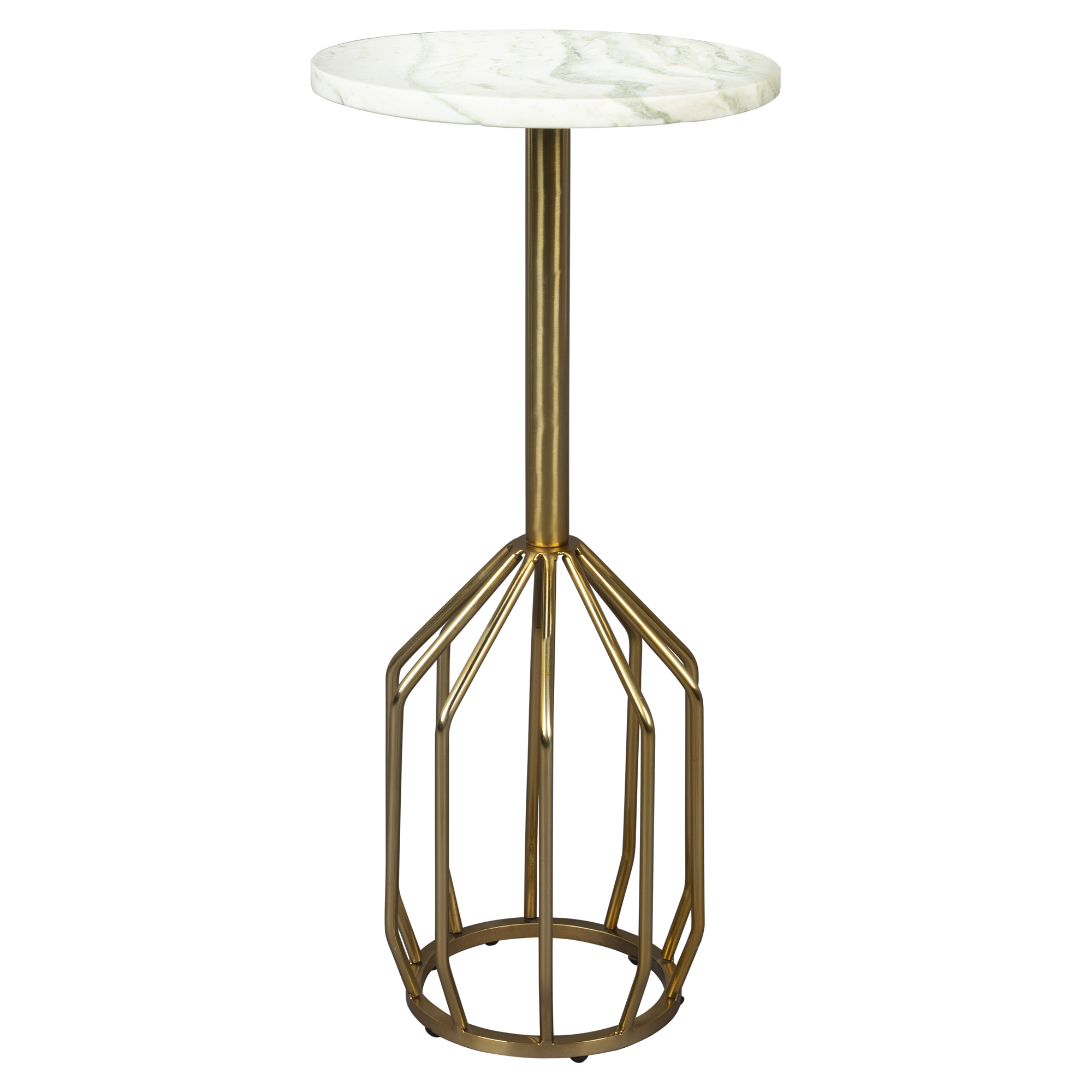 Dutchbone Sidebord M Salerno Guld, Hvid