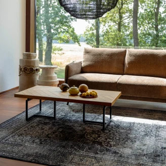 Dutchbone Tæppe 170x240 cm Rugged Sort