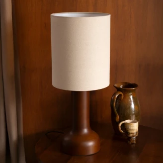 Dutchbone Bordlampe <strong>Jones</strong>  Valnød, Beige