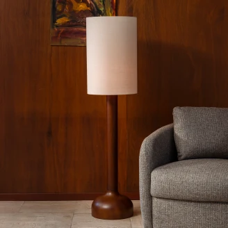 Dutchbone Gulvlampe <strong>Jones</strong>  Valnød, Beige