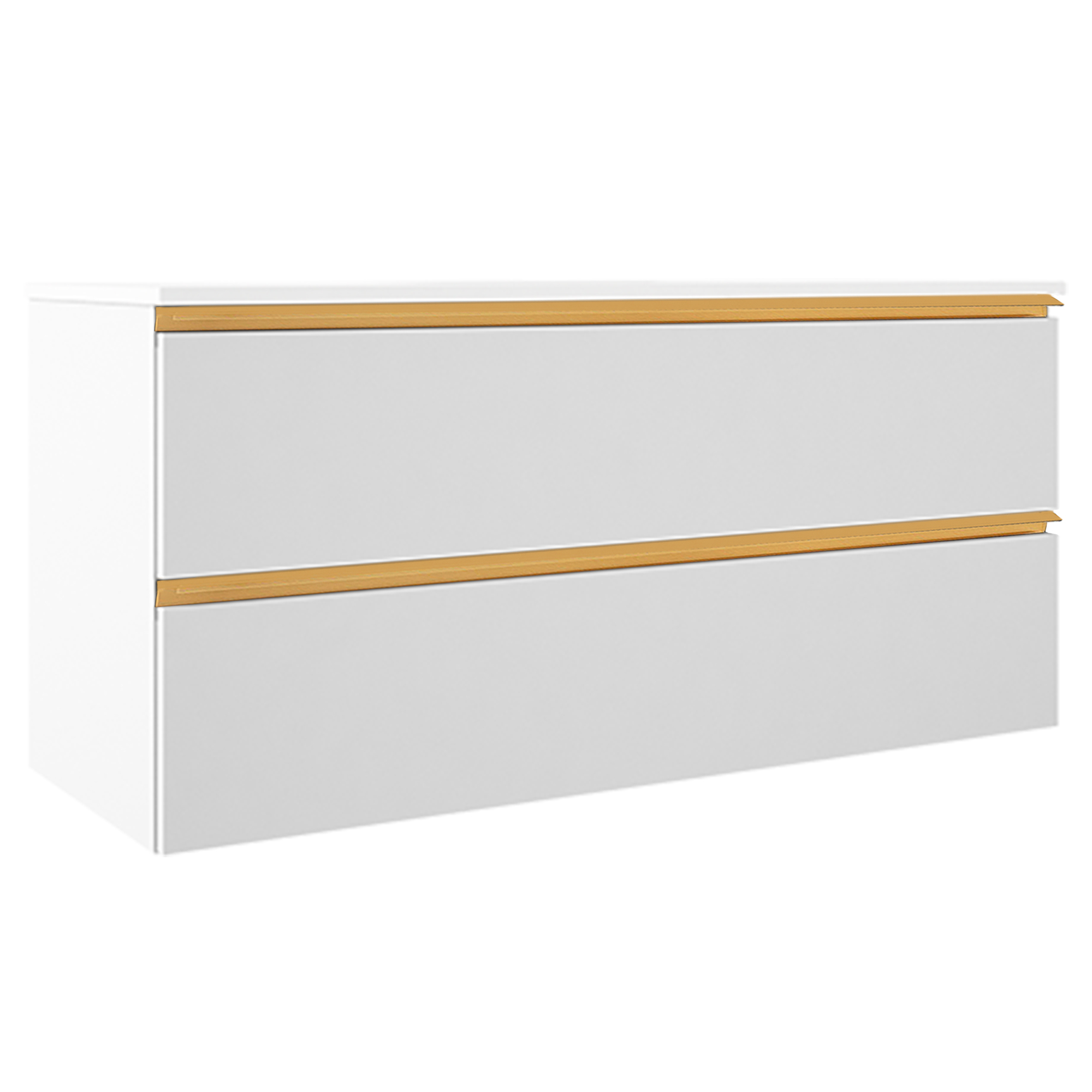 Håndvaskskab Gold Luna Hvid Mat 120 cm med Vask Hvid Blank