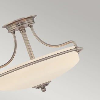 Quoizel Loftlampe med afstand Griffin Lysegrå Ø 42 cm