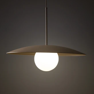 Hængende Lampe Solin Beige, Hvid Matt