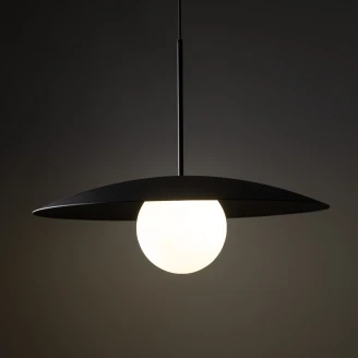Hængende Lampe Solin Sort, Hvid Matt