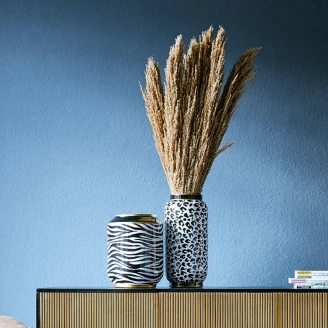 Werner Voss Vase Afrique Leo Sort, Hvid Blank