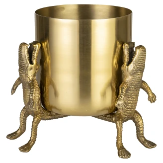 Bold Monkey Vase <strong>Surrounded By Crocodiles</strong>  M Guld Blank