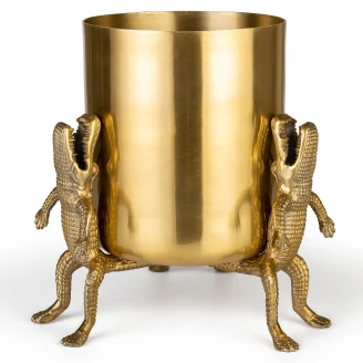 Bold Monkey Vase <strong>Surrounded By Crocodiles</strong>  L Guld Blank