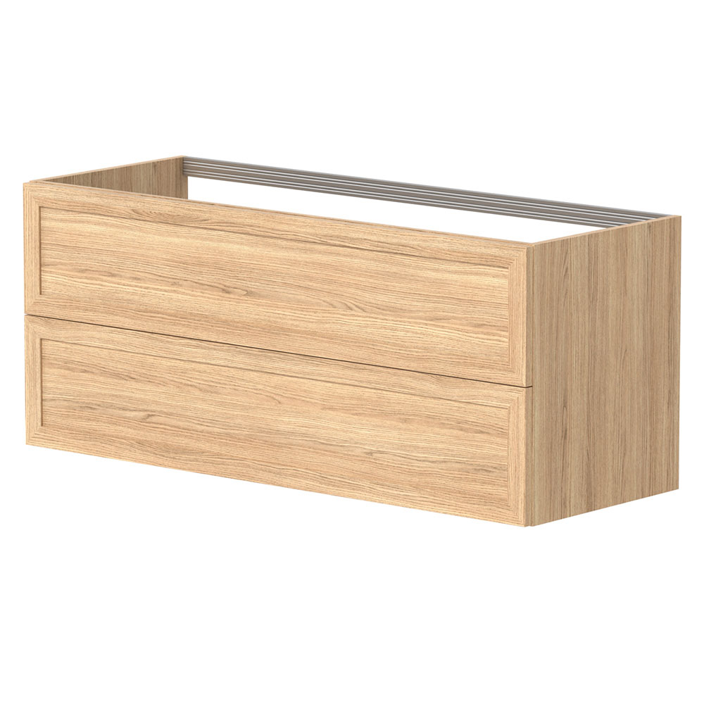 Dobbelt Håndvaskskab Craftwood Egfaner Bleached Oak Mat 120 cm