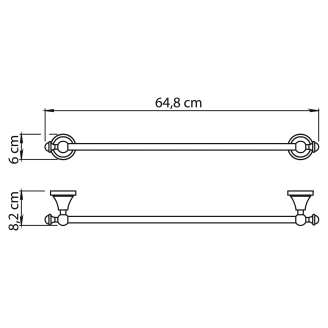 Håndklædestang <strong>Kingswell</strong>  Krom Blank 60 cm