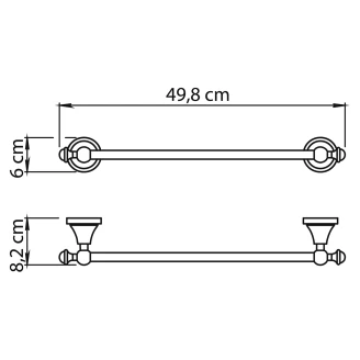Håndklædestang <strong>Kingswell</strong>  Krom Blank 45 cm