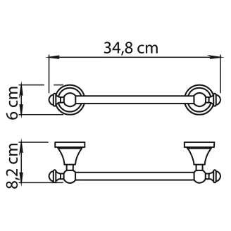 Håndklædestang <strong>Kingswell</strong>  Krom Blank 30 cm