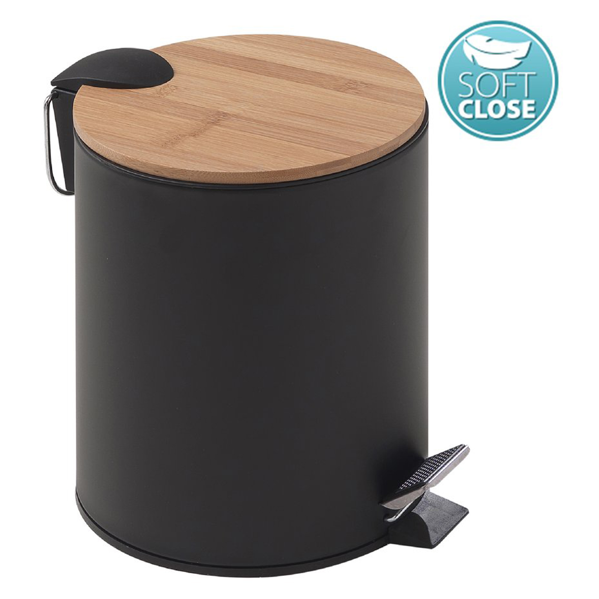 Pedalbeholder Naturis Sort Mat 5L