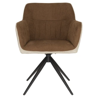 Stol med Armlæn <strong>Jaxon</strong>  Brun, Beige