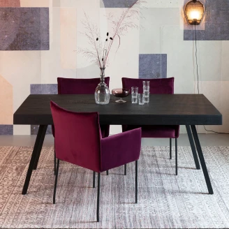 Spisebord Lioric Sort 200x90 cm