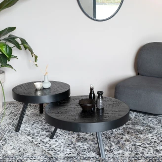 Sofabord Lioric Sort Ø74 cm