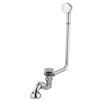 Badekar <strong>Royal Elegance</strong>  Sølv Blank 160 cm med Vit Lejonfødder & Badeafløb
