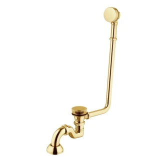 Badekar <strong>Royal Elegance</strong>  Grafit Blank 160 cm med Guld Lejonfødder & Badeafløb