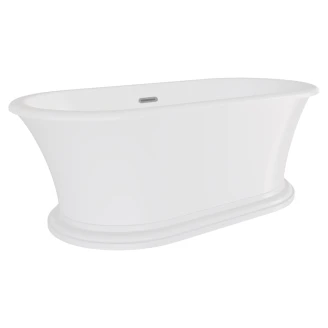 Badekar <strong>Esmeree</strong>  Hvid Blank 160 cm med Krom Pop-up Bundventil