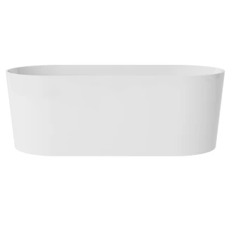 Badekar <strong>Linna</strong>  Hvid Mat 160 cm med Hvid Pop-up Bundventil