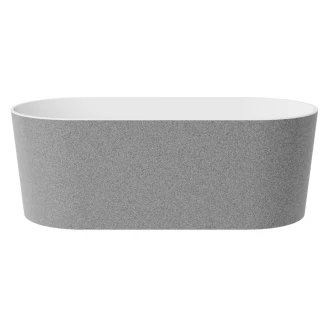 Badekar <strong>Linna</strong>  Sølv Blank 160 cm med Krom Pop-up Bundventil