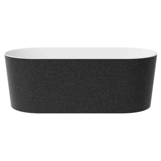 Badekar <strong>Linna</strong>  Grafit Blank 160 cm med Krom Pop-up Bundventil