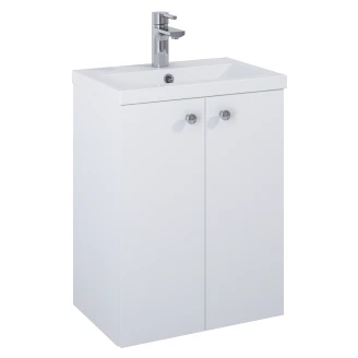Håndvaskskab <strong>Minimal</strong>  Hvid 50 cm med To Døre & Håndtereen Krom, Vask