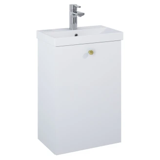 Håndvaskskab <strong>Minimal</strong>  Hvid 45 cm med Håndtere Guld & Vask Hvid
