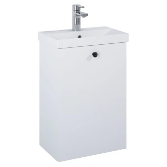 Håndvaskskab <strong>Minimal</strong>  Hvid 45 cm med Håndtere Sort & Vask Hvid