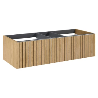 Håndvaskskab <strong>Haiku</strong>  Eg Træ Mat 120 cm med Håndtag Krom