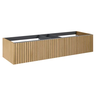 Håndvaskskab <strong>Haiku</strong>  Eg Træ Mat 160 cm med Håndtag Krom