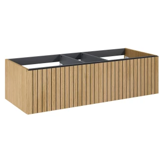 Håndvaskskab <strong>Haiku</strong>  Eg Træ Mat 120 cm med Håndtag Sort