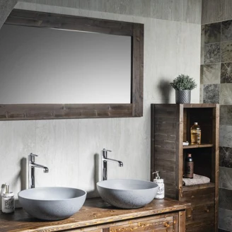 Spejl Vesper Mørkt Træ 130x80 cm