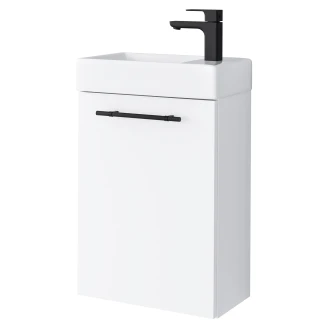 Håndvaskskab <strong>Elara</strong>  Hvid Mat 50 cm & Greb Sort med Vask
