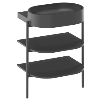 Ravak Håndvaskskab <strong>Yard</strong>  Hvid Mat 60 cm med Hvid Blank Vask & Vandlås og Bundventil