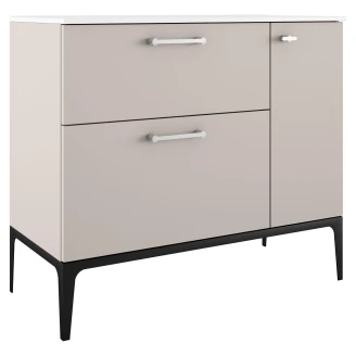 Håndvaskskab Krom <strong>Ombra</strong>  Beige 100 cm Vänster med Vask Hvid & Ben
