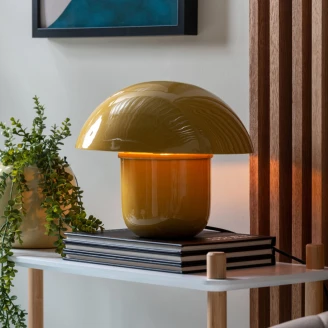 Leitmotiv Bordlampe Fat Mushroom Honninggul Glat
