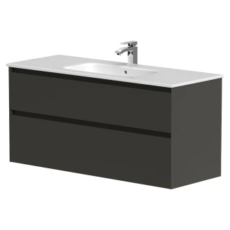 Håndvaskskab <strong>Skift</strong>  Mørkegrå Mat 120 cm med Vask Hvid