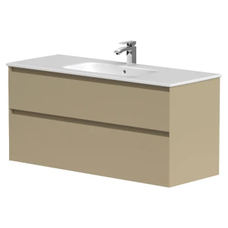Håndvaskskab <strong>Skift</strong>  Beige Mat 120 cm med Vask Hvid