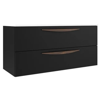 Dobbelt Håndvaskskab <strong>Impero</strong>  Sort Mat 120 cm med Vask