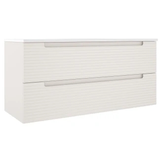Dobbelt Håndvaskskab <strong>Ramos</strong>  Beige Mat 120 cm med Vask