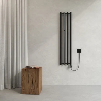 El Håndklædetørrer 400 W <strong>Aaeris</strong>  Sort Mat