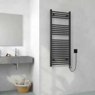 El Håndklædetørrer 400 W <strong>Ardent</strong>  Sort Mat