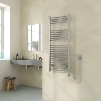 El Håndklædetørrer 400 W <strong>Ardent</strong>  Krom Blank