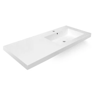 Bathco Håndvask <strong>Resin</strong>  Castro Hvid Glat 100 cm