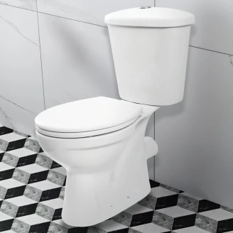 Toilet <strong>Funkia</strong>  Hvid Blank P-lås