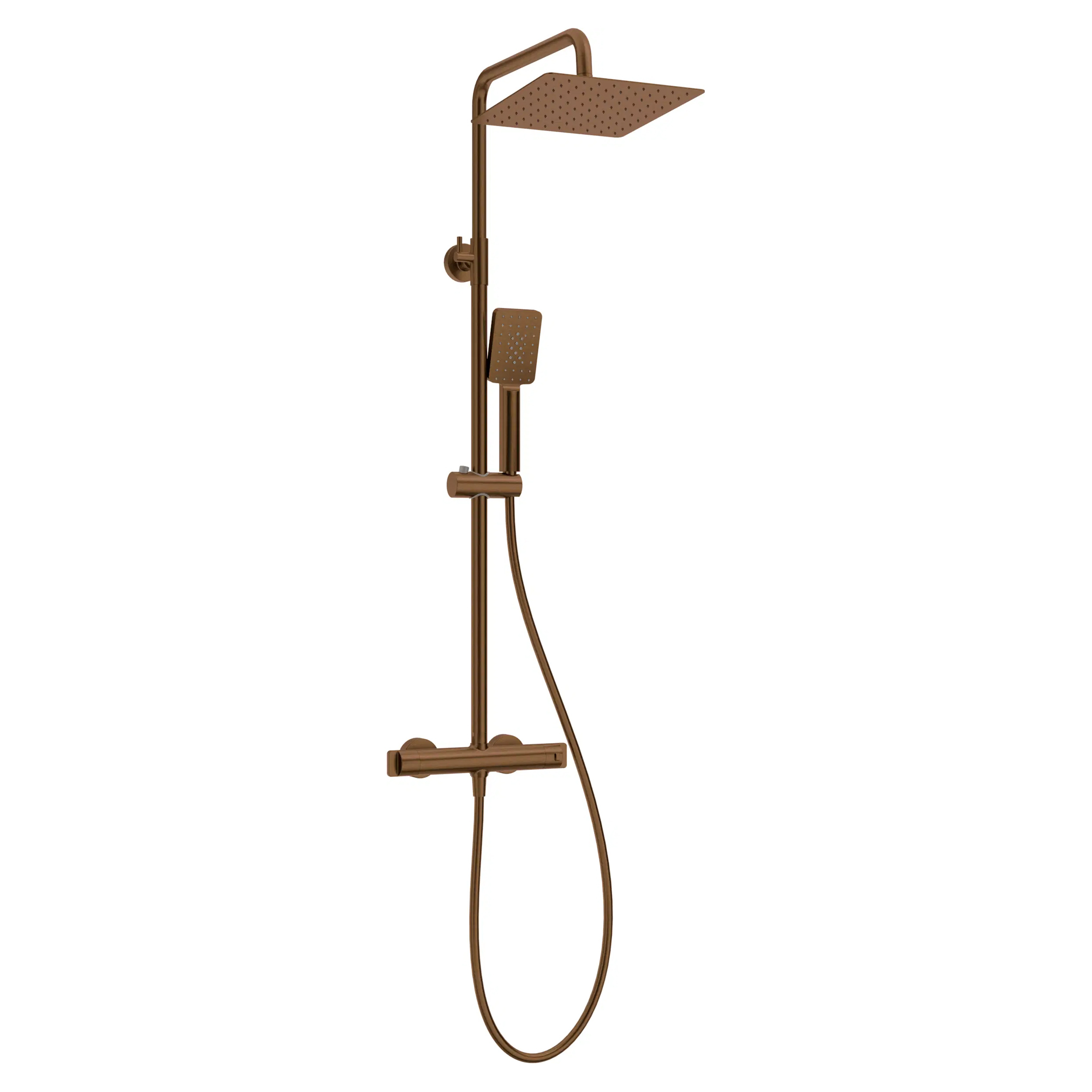Brusesæt med Bruserarmatur Therm Bronze Mat med Termostat
