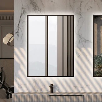 Spejl <strong>Lucora</strong>  Sort med Backlit 60x80 cm