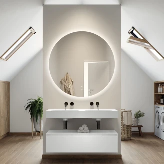 Dobbelt Håndvask Luvo Hvid Mat 120 cm