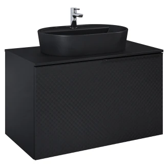 Håndvaskskab <strong>Liryvia</strong>  Sort Mat 90 cm med Bordplade