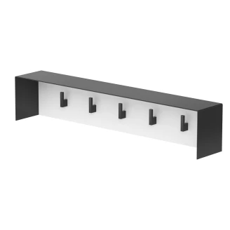 Bøjler <strong>Norrvi</strong>  60 cm 5 Kroge Sort & Hvid Mat